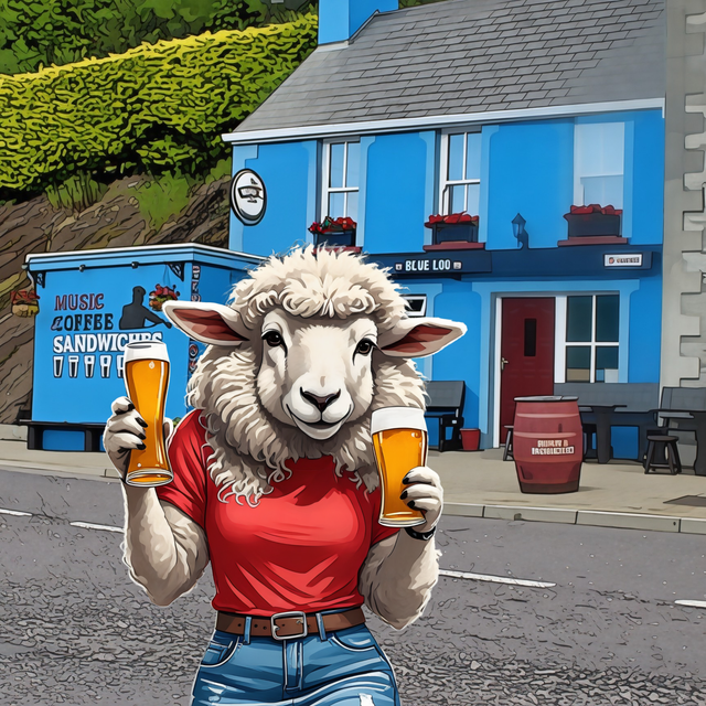 Having Pints @the Blue Loo, Glengarriff