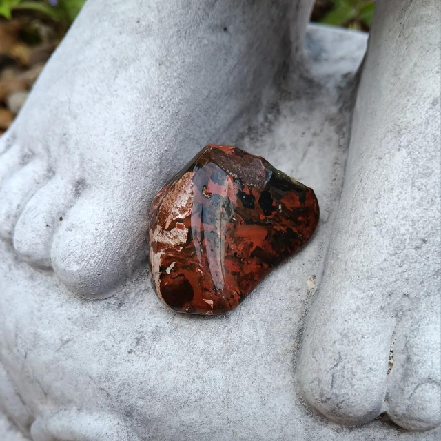 Genuine Brecciated Jasper Crystal Tumblestone
