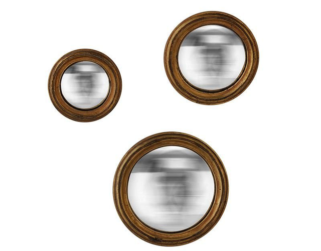 Miroir convexe doré