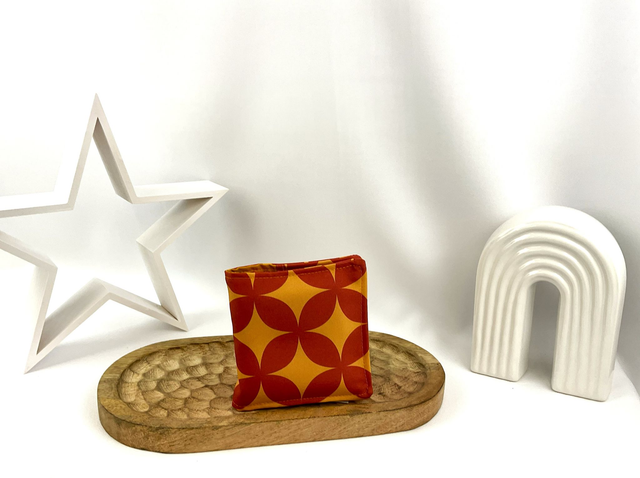 Étui à lingettes & ses 4 lingettes – motif Terracotta & Mandarine