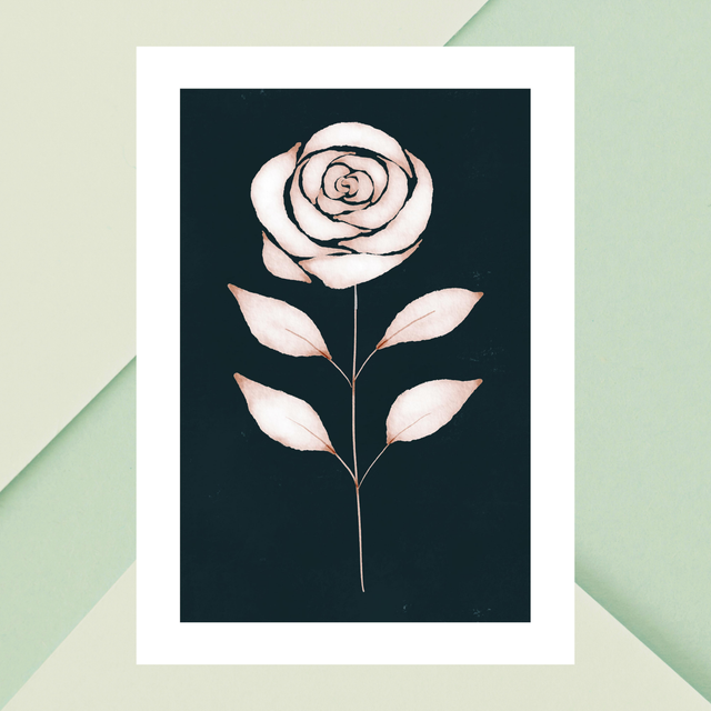 Impression Florale Rose Pastel / Soft Elegance: Pastel Rose Art Print: Décoration Murale Minimalist 