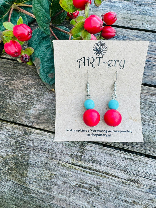 Big bead earrings