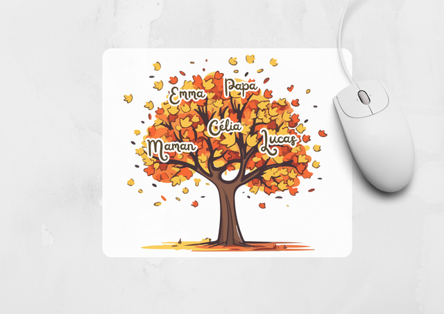 Tapis de souris "arbre de famille" personnalisé  