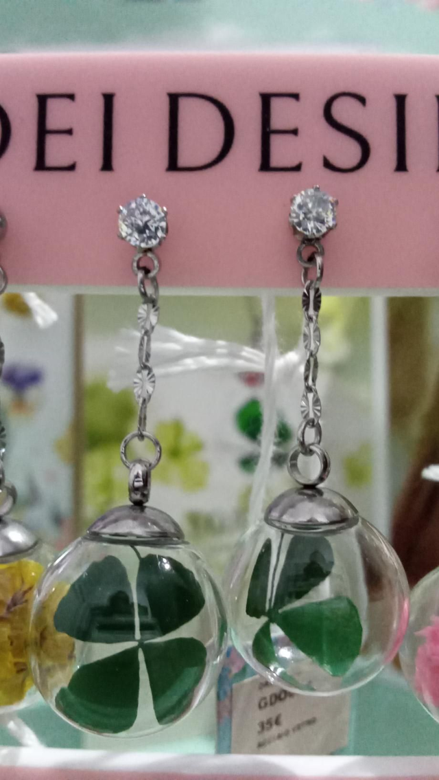 Orecchini " fortuna" quadrifoglio