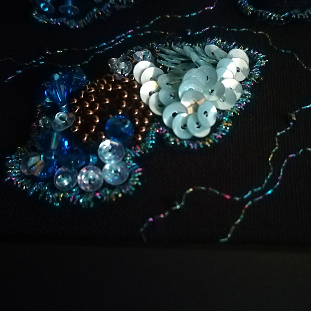 Coraux Bleu azur et Or clair