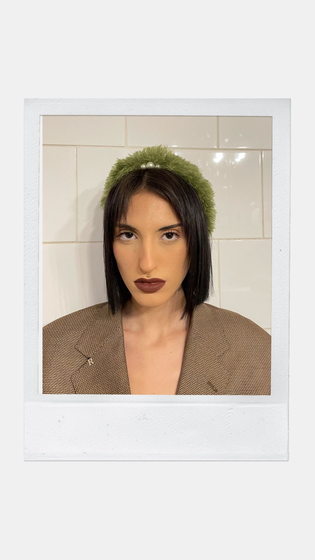 Serre-Tête - Fourrure Verte