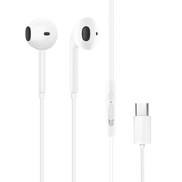 Earphones Dudao USB-C Type C white (X3C)