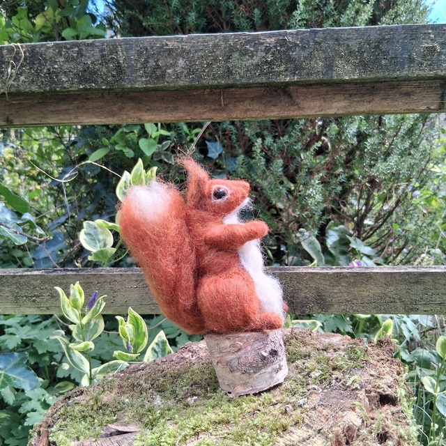 Needle Felt Red Squirrel MADE TO ORDER 
