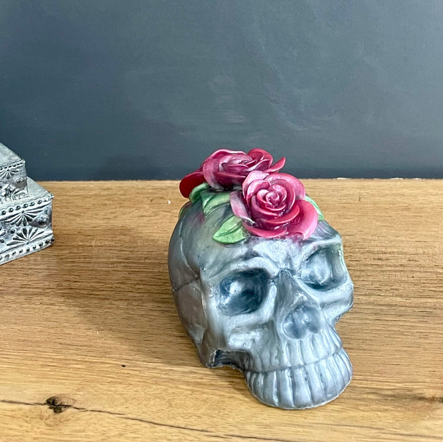 Skull roses gris
