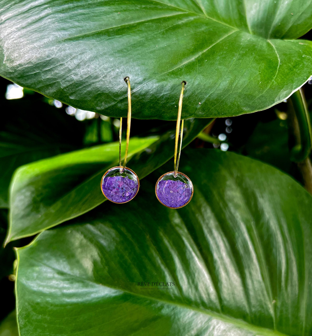 Boucles d'oreilles - Fleurs de pétunia mexicain