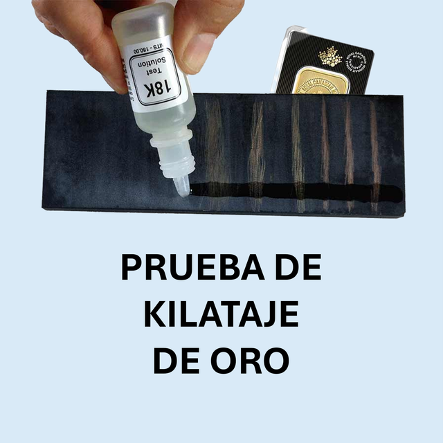 Prueba de kilataje de oro (Au)