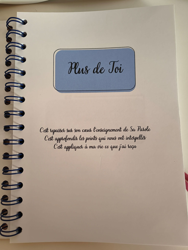 Carnet "Plus de Toi"