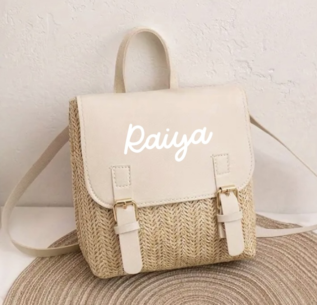 Mini Personalised Hessian Backpack