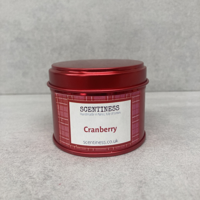 Red Tin Cranberry Candle