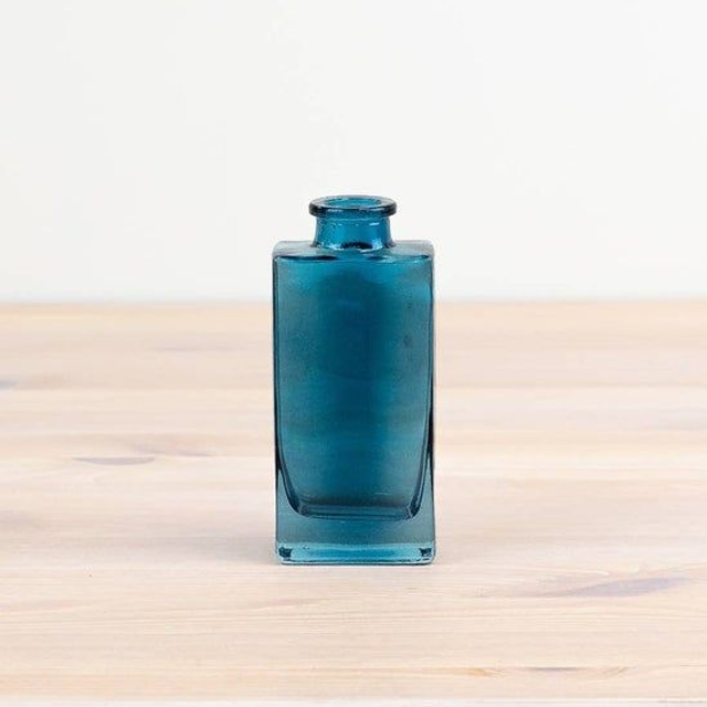 GLASS VASE - blue 12cm