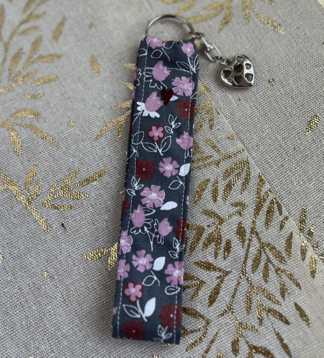 Porte clé cœur bordeau (nouvelle co)