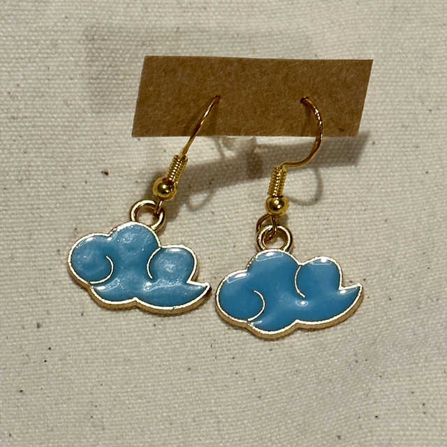 Blue cloud hook earrings 