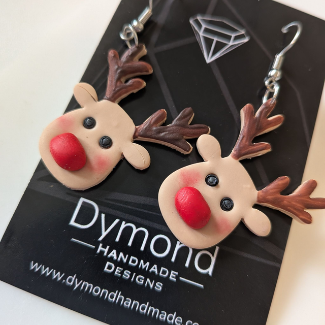 Christmas Reindeer Drop Earrings 