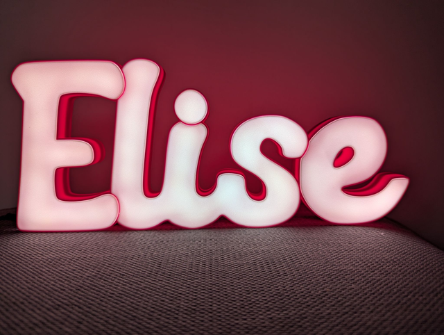 Lampe led prénom personnalisable 