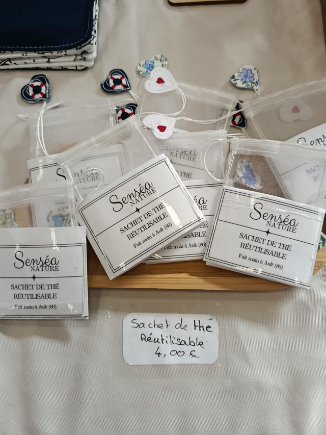 Sachet de thé réutilisable 