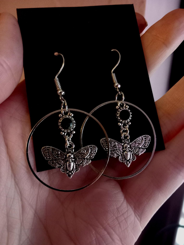 Deathmoth earrings