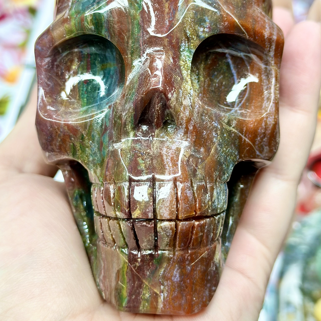 Statement ocean jasper skull 