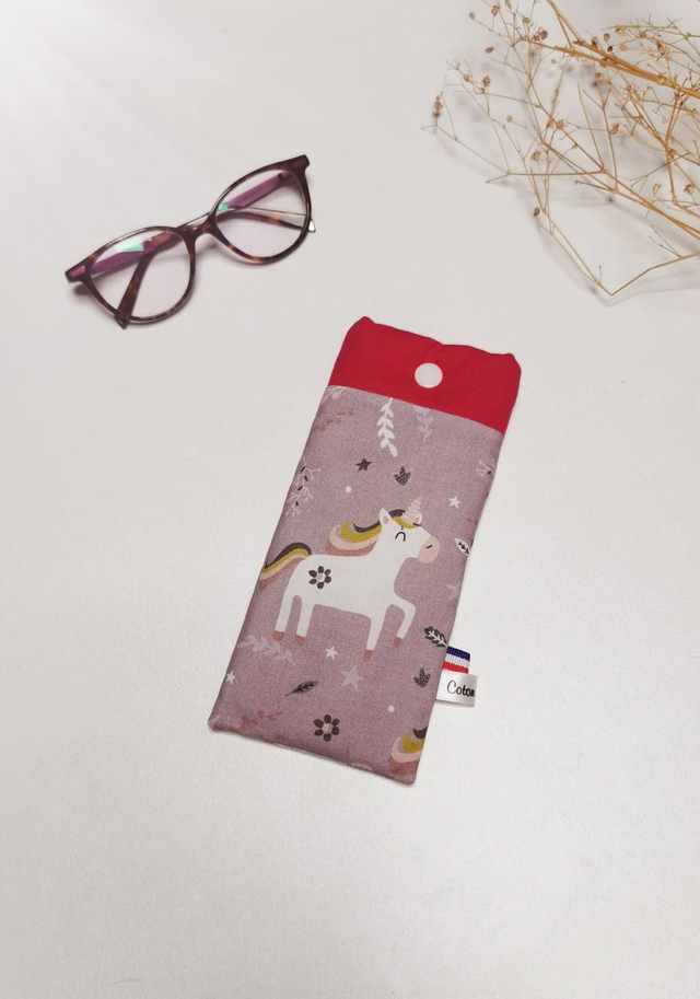 Étui lunettes licorne 