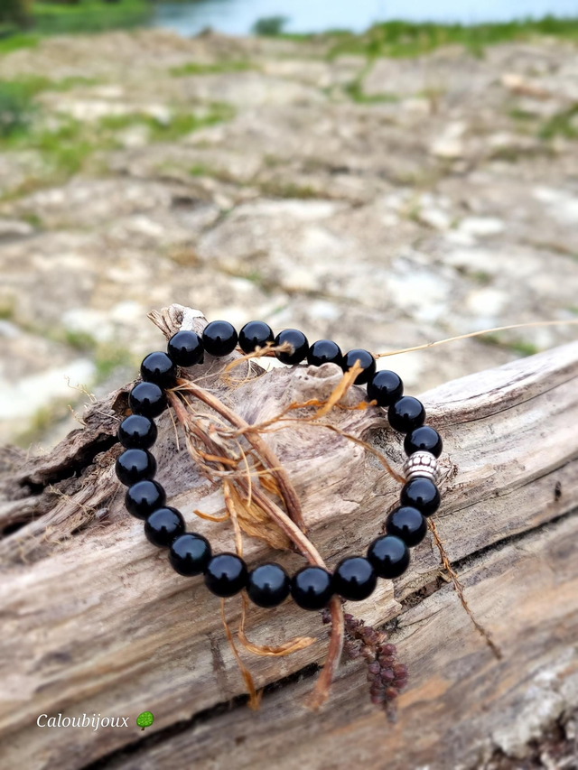 Bracelet obsidienne 