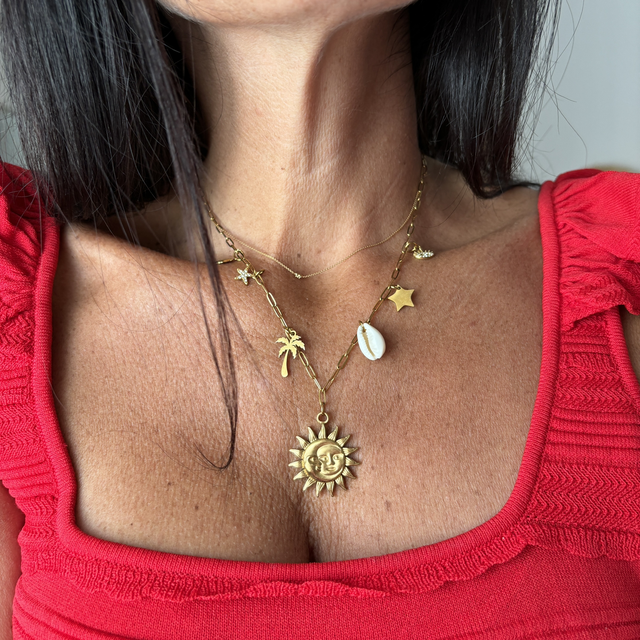 Collier Charms Sunmoon