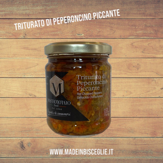Triturato di peperoncino piccante - 280gr - Mastrototaro Food