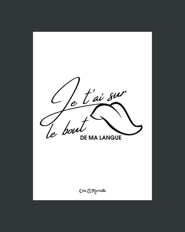 Affiche Bout de ma langue 👅 - Créa Et Merveille