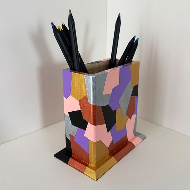 Pot à crayon rectangulaire