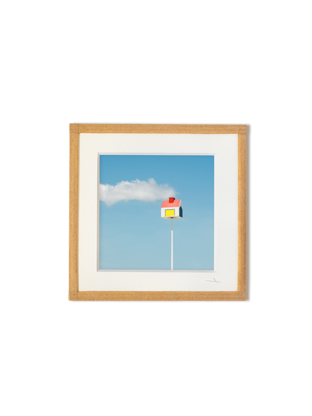 Maison nuage -  tirage photo encadré