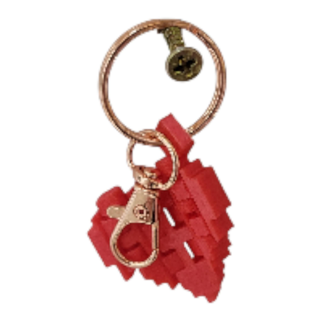 Porte clés cœur articulée 3D