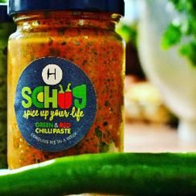 jar of schug chilli paste