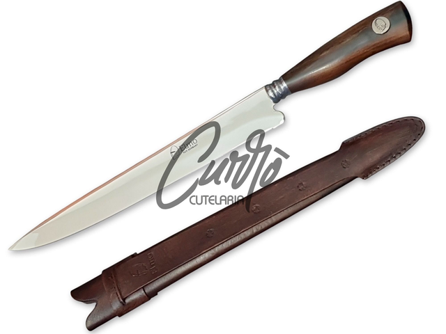 Faca Campeira Elmo Aço Inox Alemão Cabo Madeira de Lei 11 Pol