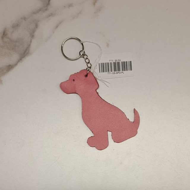 Cat & Dog Leather Keyring