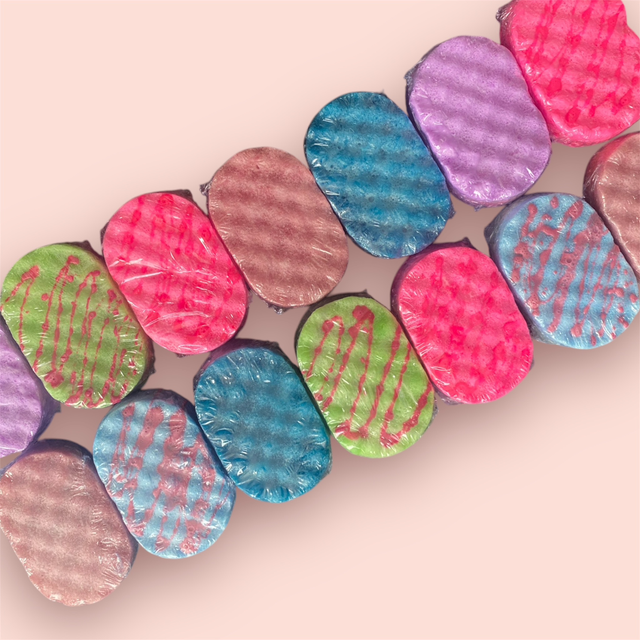 Exfoliating soap sponges 