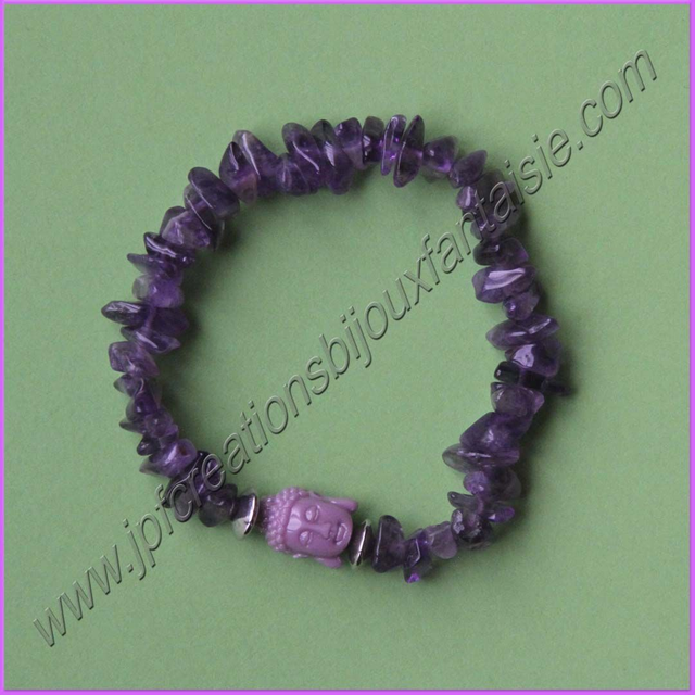 Bracelet Bouddha améthyste