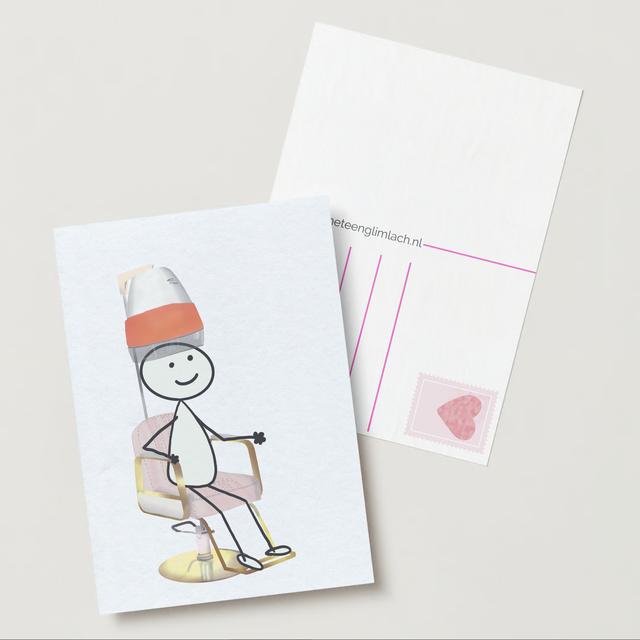 Wenskaart tijd voor jezelf – Robin naar de kapper