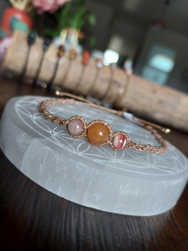 Aventurine Orange - Quartz Fraise - Rhodochrosite 