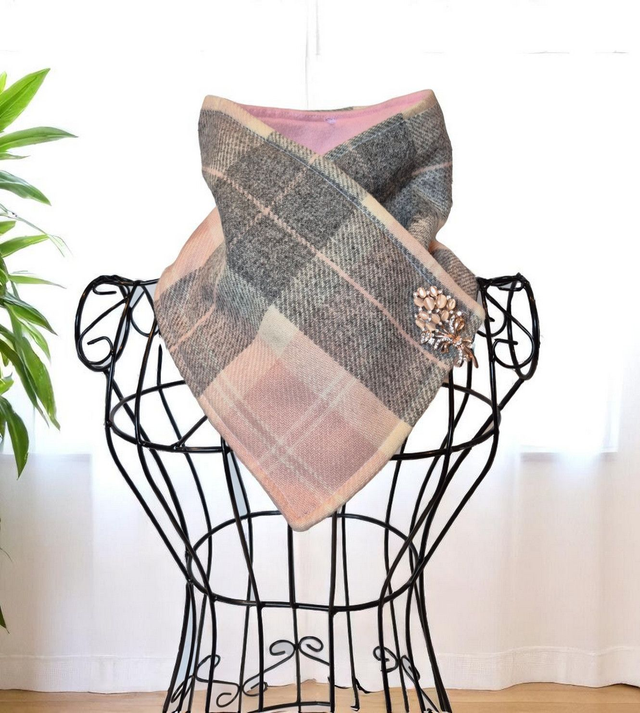 Pink & Gray Cozy Wrap 