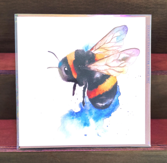 Watercolour BumbleBee Greeting card
