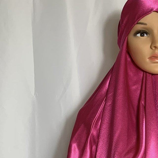 Ruby Pink Satin Jilbaab