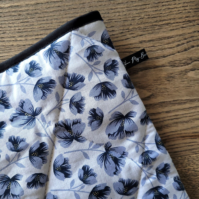 Pochette pour livre Maxi Poche : Fleurs bleues
