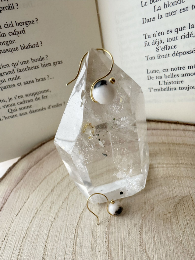 Boucles d'oreilles "Essentielle" - Jaspe zébrée