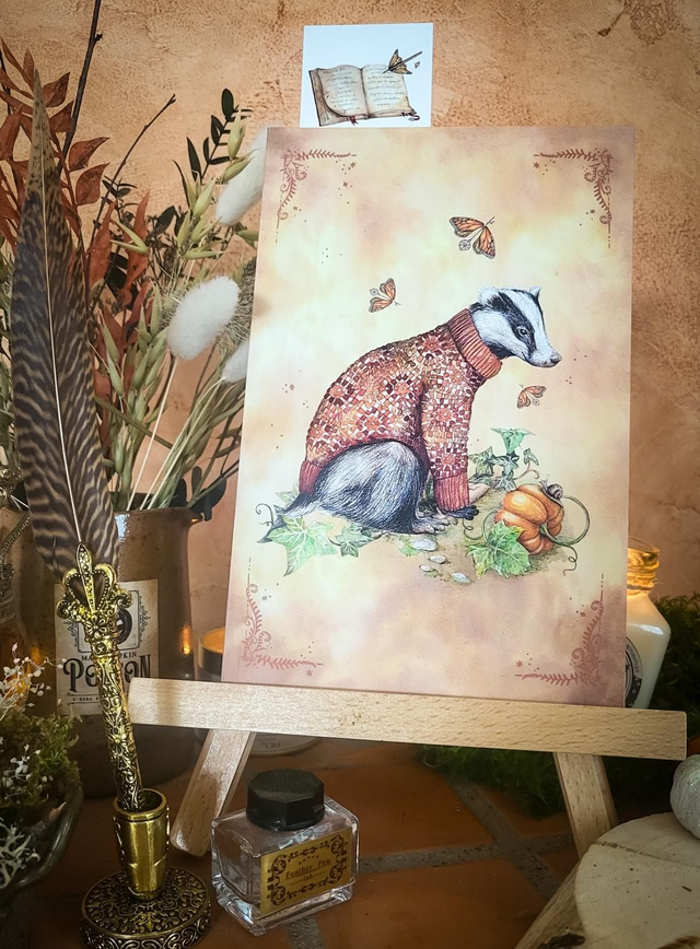 Carnet A5 - L&#039;automne chez Monsieur Blaireau