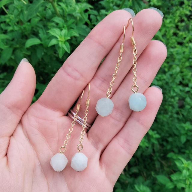 Beryl Long Drop Earrings