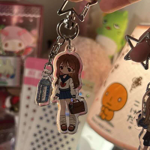 Porte-clés Anime – Fille Mignonne Style Kawaii, Accessoire Déco Sac & Clés