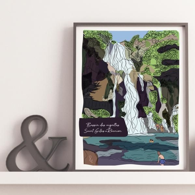 Affiche "Bassin de Aigrettes"